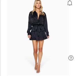 Ramy Brook Lia Tiered Mini Dress In Black